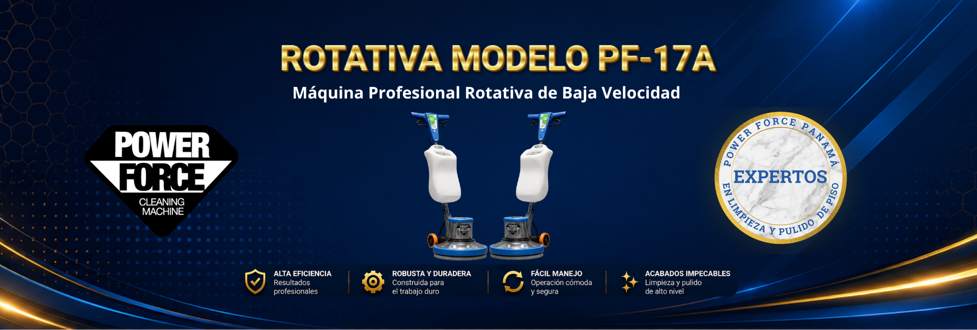 Lee más sobre el artículo Rotativa de baja velocidad PF-17A: potencia y resistencia para el mantenimiento profesional de pisos